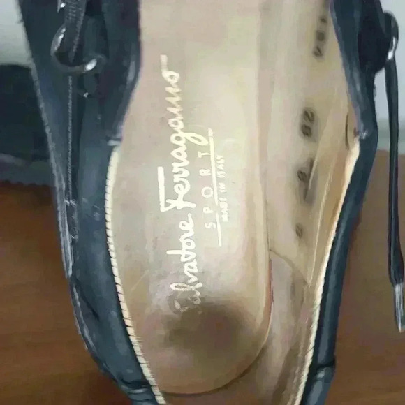 Salvatore Ferragamo Black Suede Trainers Size 8 Made In Italy - Picture 5 of 9